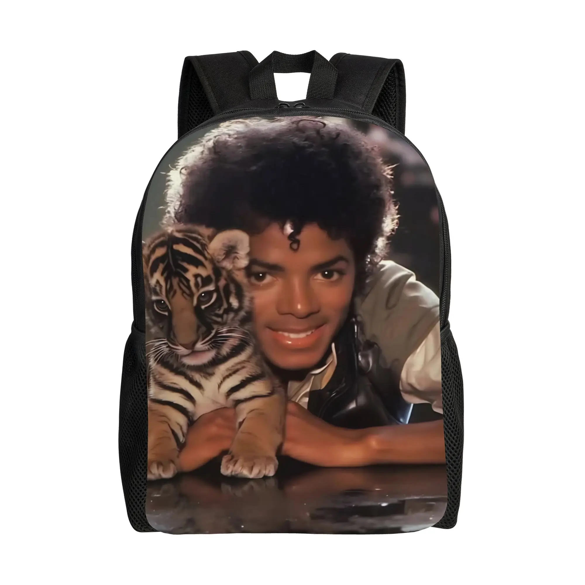 Michaels Jacksons Singer Pop Classical Backpack Gift Student Hiking Travel  Daypack for Men Women Laptop Shoulder Bag