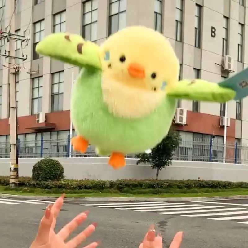 Pá de pie, muñeco de pájaro pequeño, gorrión, Animal relleno suave, bonito juguete acolchado para niñas, regalo de cumpleaños