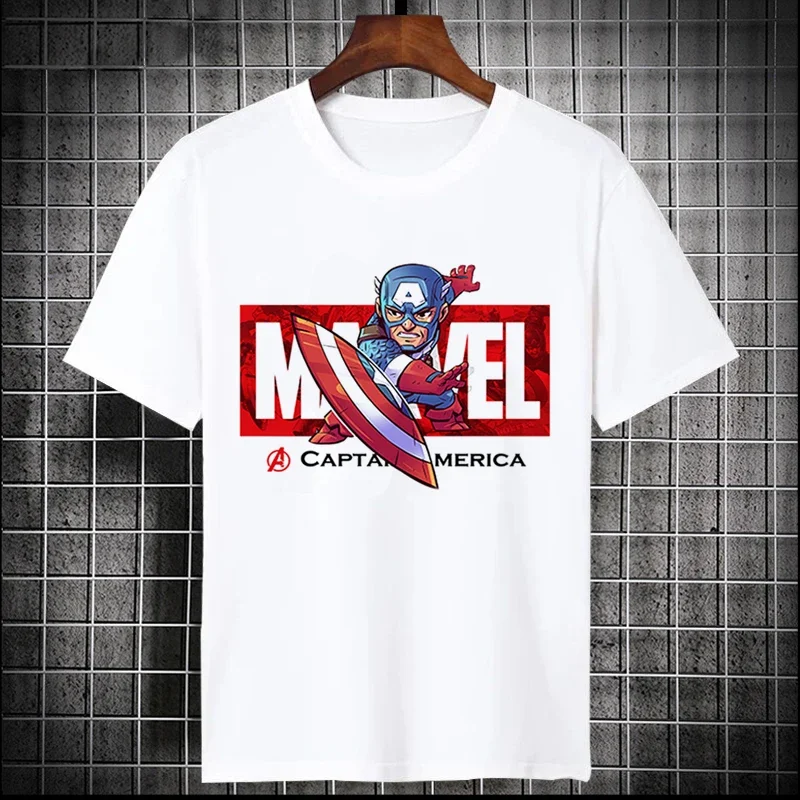 Marvel Avengers: Endgame Movie Fashion Anime Women's T-shirt Iron Man Spider Man Hulk Summer Men's and Women's Cotton Top