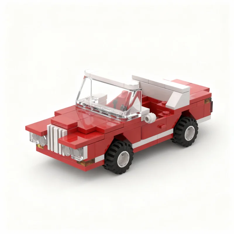 119pcs MOC #6.1 Classic Car Cabrio Big Cars Model Building Blocks Christmas Gift Construction Toy Creative Education Assemble