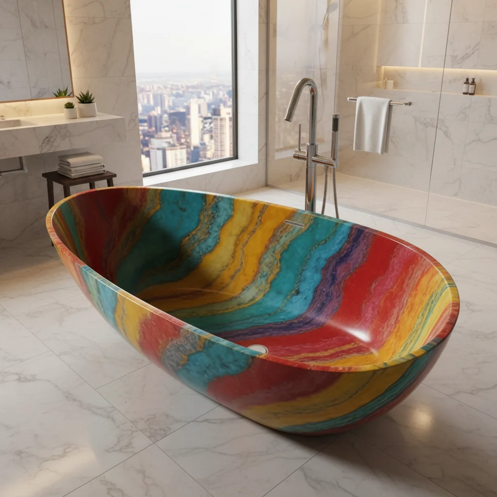 

&c Freestanding Artificial Stone Bathtub Solid Surface Marble Soaking Bath Tub for Hotel Villa Factory