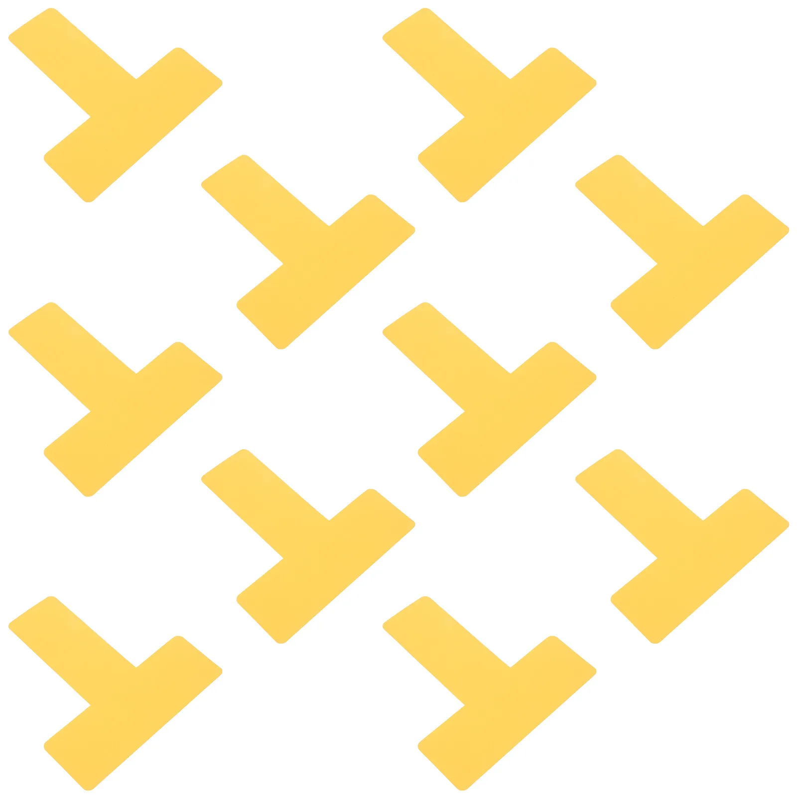 10Pcs Self Adhesive Label Stickers Positioning Yellow PVC Design Efficient Desk Organization Location Marking Corner