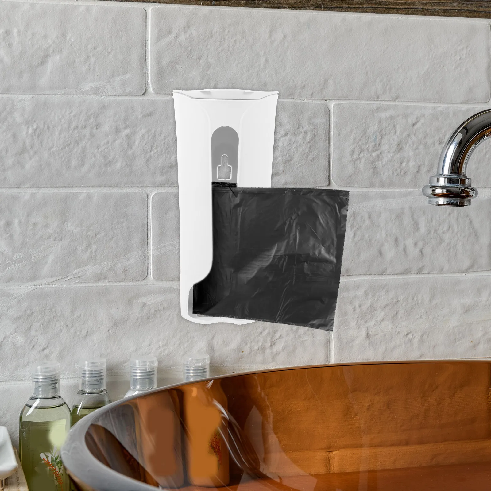 

Bin Bags Garbage Storage Box Organizer Holder Kitchen Accessories Container Grocery Saver White Wall Mount Shopping