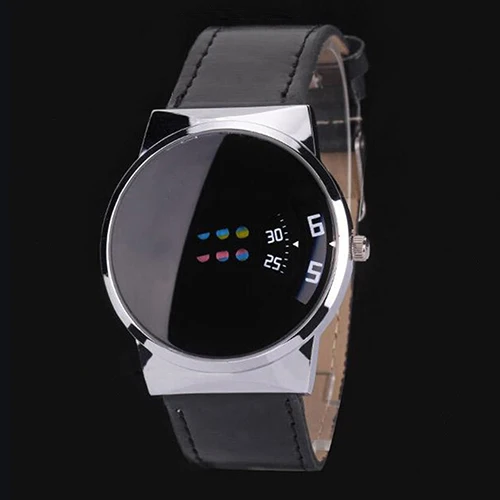 2022 Fashion Ceative Dial Moveable Digital Watch Unisex Women Men Sport Watches Leather Band Quartz Wristwatches Cheap Price