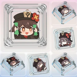 1ps Genshin Impact Keycaps Personalized Customization Hu Tao Transparent Cartoon Keycaps for Mechanical Keyboard Keycaps Gifts