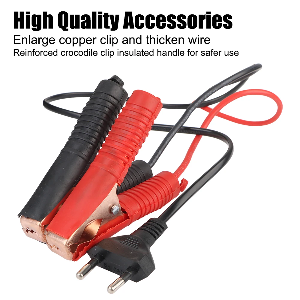 Hochfrequenz-Hochleistungs-Impulsreparatur EU-Stecker Intelligentes 12V/24V 220W Autobatterie-Ladegerät LCD-Display Vollautomatisch – Detail 8