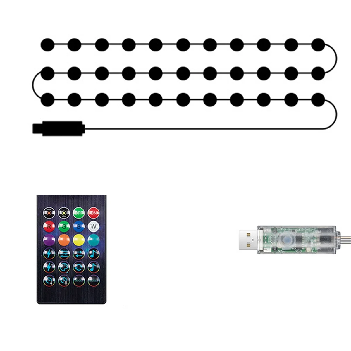 

Smart LED RGB String Light Outdoor Decoration DIY Home Decor String Lights Lamp Waterproof Night Light Camping Light-A