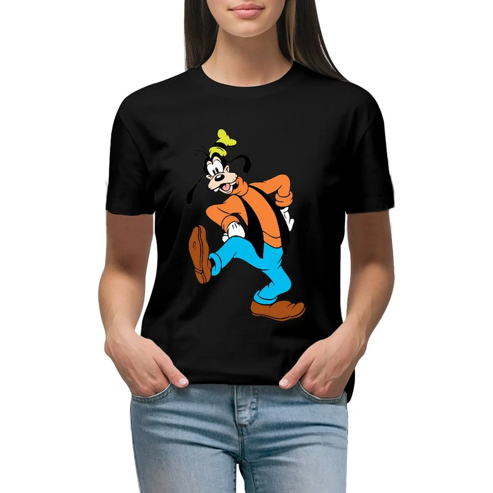 

Модная футболка Disney Goofy Y2k, женская одежда, летние повседневные милые футболки, одежда