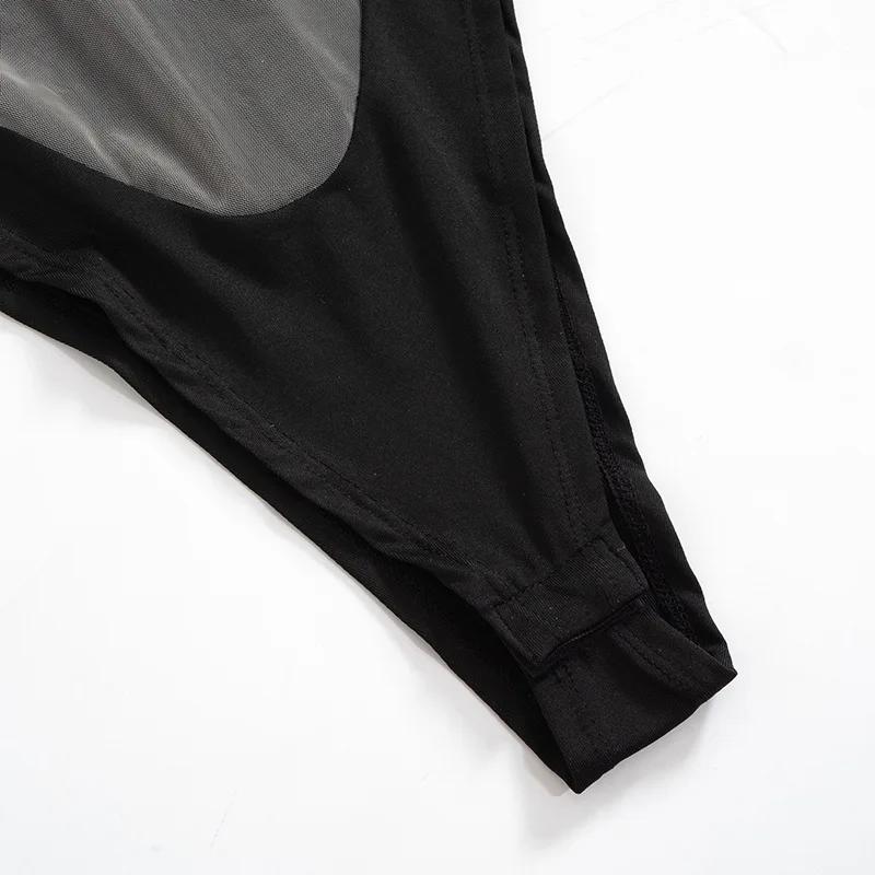 Body transparente y Sexy para mujer, lencería sin mangas de una pieza, corsé montado en el cuello, Top, tendencias de moda de verano, ropa