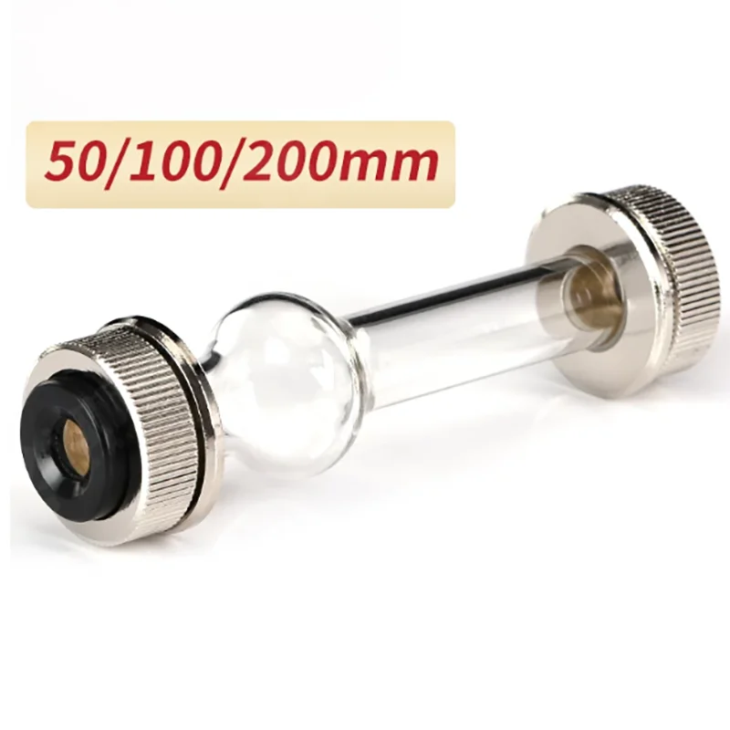 Polarimeter tube, bubble type, high temperature and acid-alkali resistant, high light transmittance, 50/100/200mm polarimeter