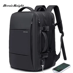 Heroic Knight Expandable Men Backpack Waterproof Business Laptop Backpack Man Large Capacity Travel Bag Fashion School Backpack