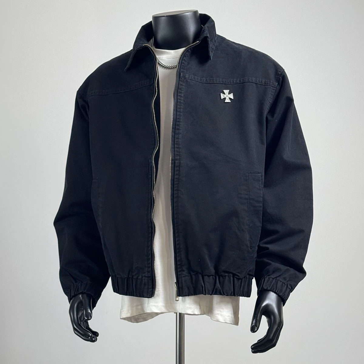 

Мужская куртка большого размера из чистого хлопка в американском стиле, весенне-осенняя модная верхняя одежда с цветным воротником Detroit