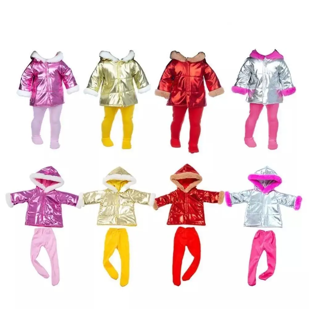 دمى اكسسوارات ملابس دمى هدية أسفل سترة دمية فستان تأثيري الدعائم طماق ملابس دمى ل 18 بوصة/43 سنتيمتر دمية طفل