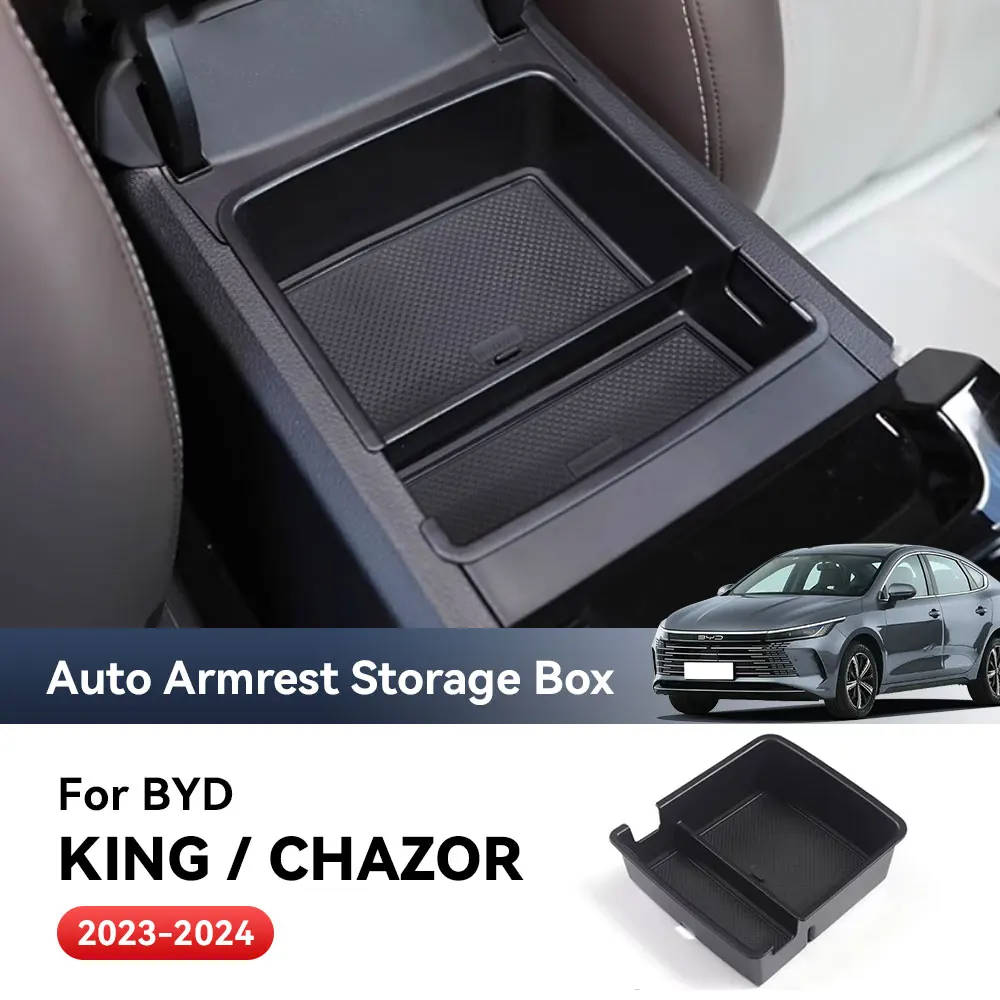 For BYD KING DM-i Chazor 2023 2024 Car Central Console Armrest Storage Box Organizer box Interior Accessories Stowing Tidying