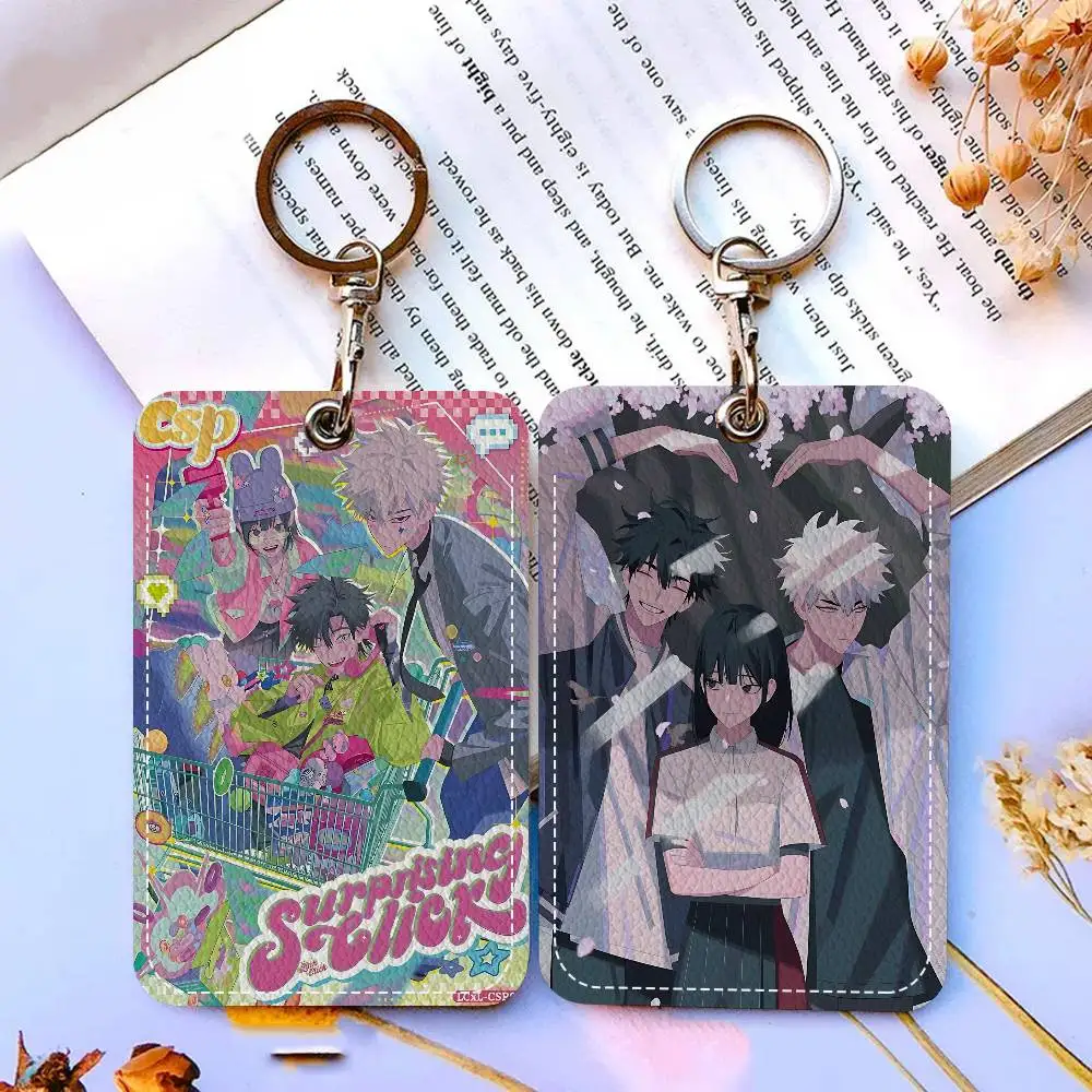 Popular Anime Link-Click Holder Keychain With Keychain For Access Card Bus Pass & Card Credit ID Bank Card Protective Case
