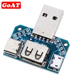 USB Head Switchboard Male USB Connector to  Type-c  Micro  Female USB 2.54-4P transfer test board USB adapter plate XY-USB4