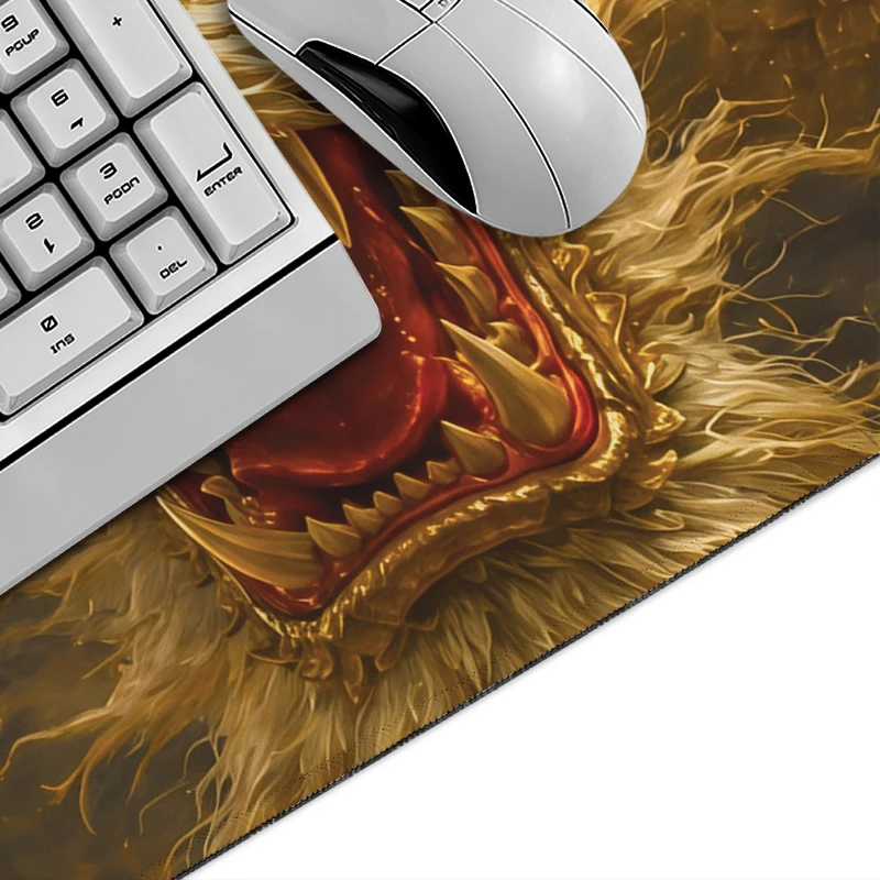 Mouse Pad Flaming Golden Dragon Gaming XL New Large Custom Mousepad XXL Desk Mats Carpet Office Soft Non-Slip PC Table Mat