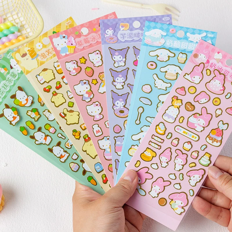 Anime Cartoon Stickers Student Decoration Hand Account Stickers Kawaii DIY Decals Cute Fashion Stickers Children Toys Gifts