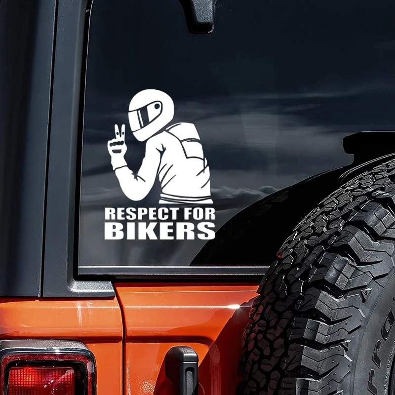 Наклейка Respect For Bikers Car sticker Waterproof Vinyl Decal for Auto Styling on Bumper Rear Window