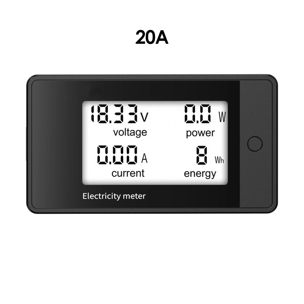 DC8-100V LCD Digital Volt Watt Power Meter Ammeter Voltmeter voltage meter Energy Voltmeter Ammeter Watt Kwh Meter 20A 100A