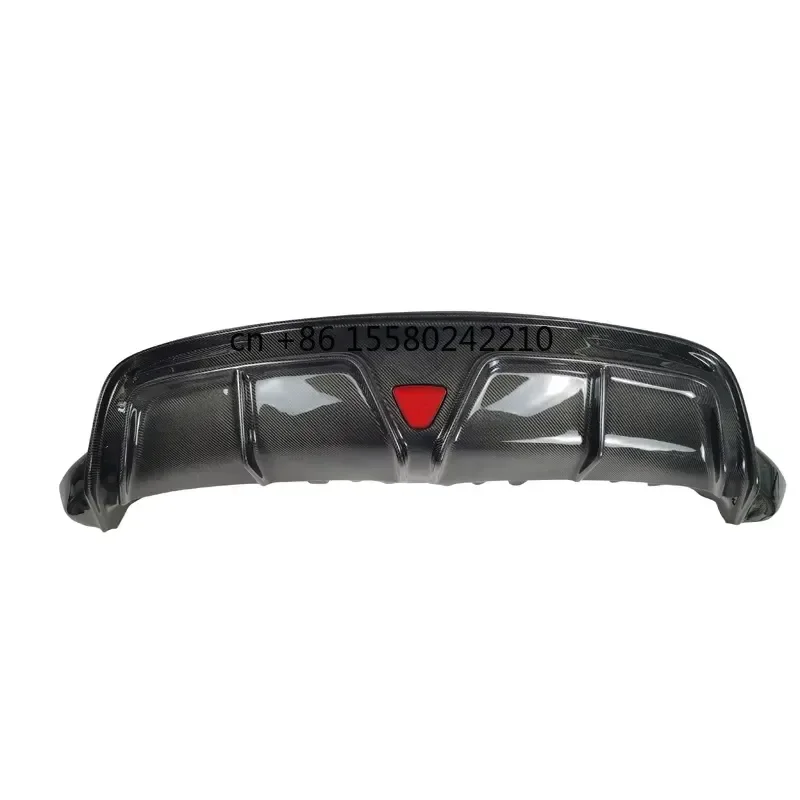 2026 hot Carbon Fiber Rear Diffuser Lip with Light for Model Y 2020-2022 Rear Bumper Spoiler Refit