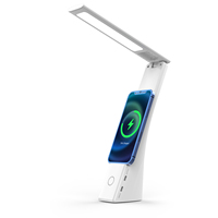 Desktop 15w 4 In 1 Led Table Desk Lamp Foldable With  Fast Qi Wireless Charger