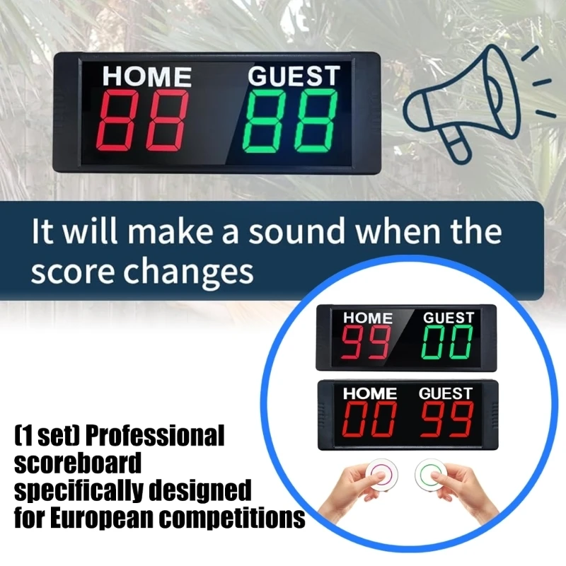 Multi-Sport Digital Scoreboard Adjustable Brightness LED Electronic Score Keepers