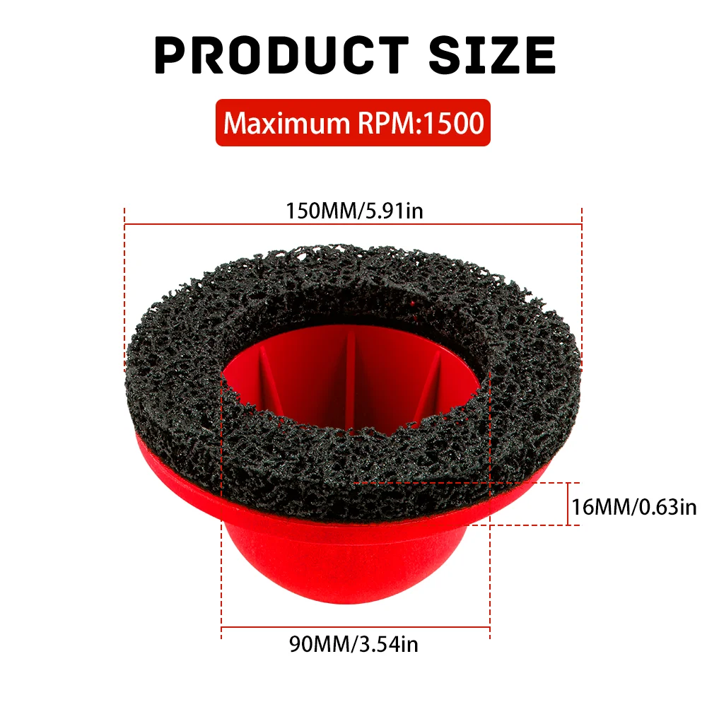 Wheel Hub Grinder, Cleaning Rotor, Used For Wheel Hub Grinding And Rust Removal/Rim Surface Polishing, 1/2'' Connecting Rod