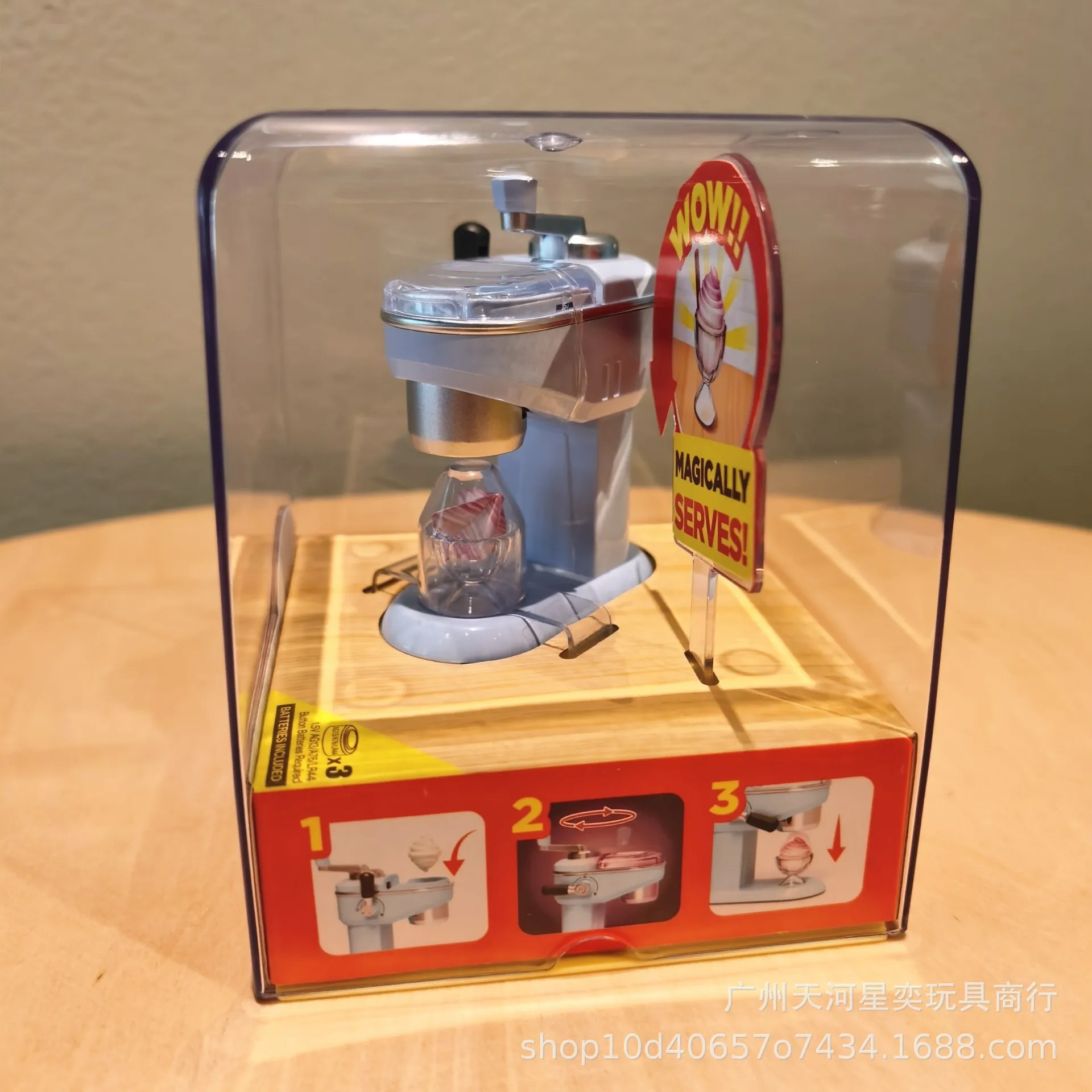 New Zuru Mini Brands Magic Cook Kitchen Toy Set Realistic Mini Ice Cream Maker Pretend Play Appliance Toy For Boy And Girl Gift