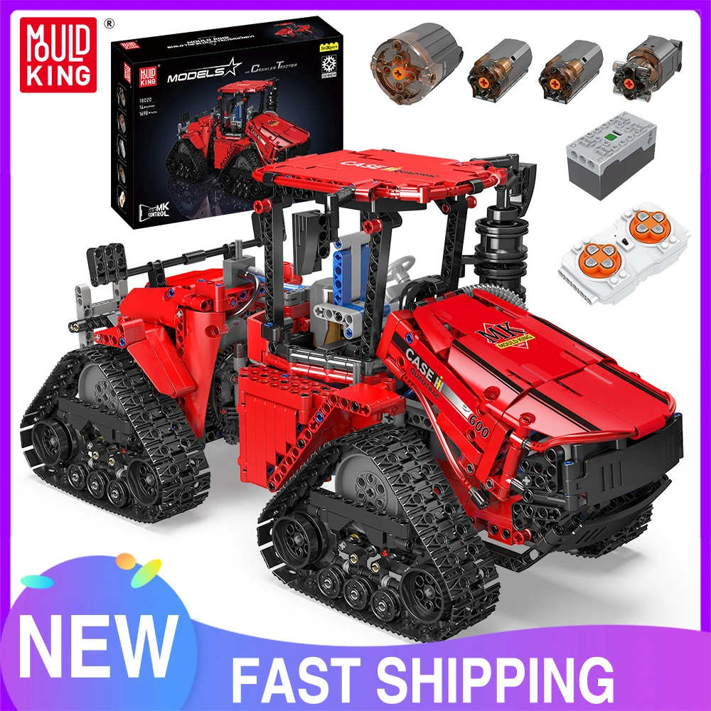 Mould King 18020 Technical Car Toys MOC-35270 APP&RC Pneumatic Crawler Tractor Building Block Brick Set Kids Christmas Gift