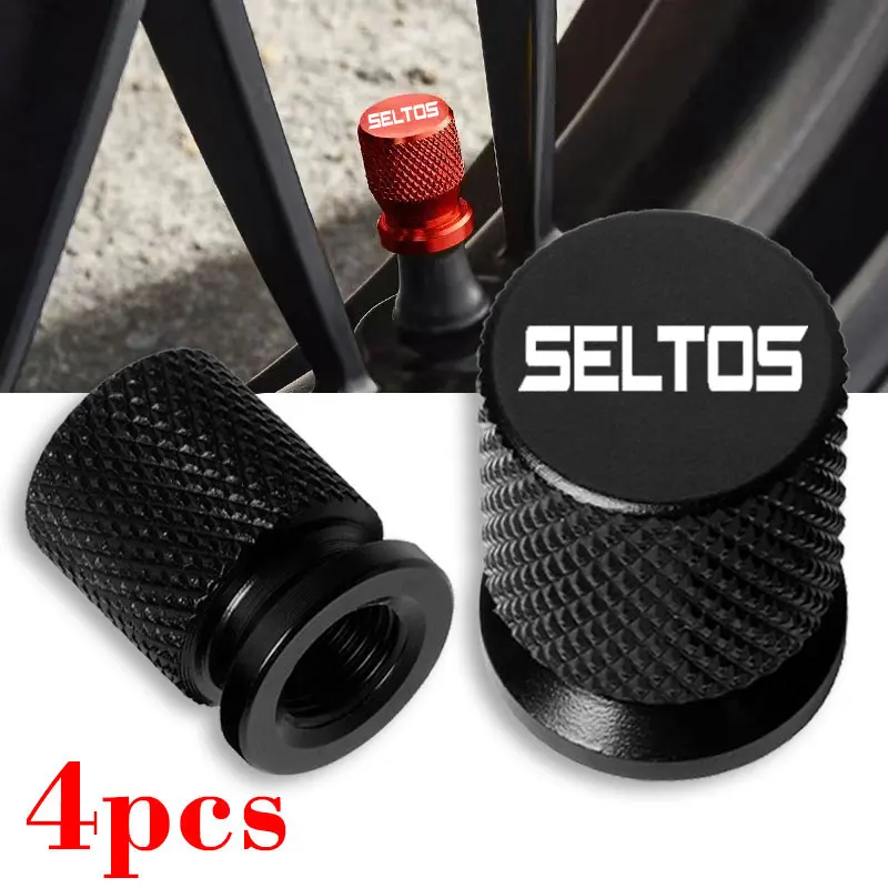 

Car Wheel Tire Valve Caps Tyre Stem Covers Airdust Waterproof For KIA SELTOS Car Accessories