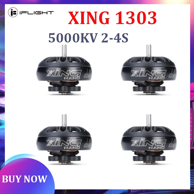 IFlight XING 1303 5000KV 2-4S FPV Micro Brushless Motor with 1.5mm shaft compatible 2 inch propeller for FPV whoop drone part