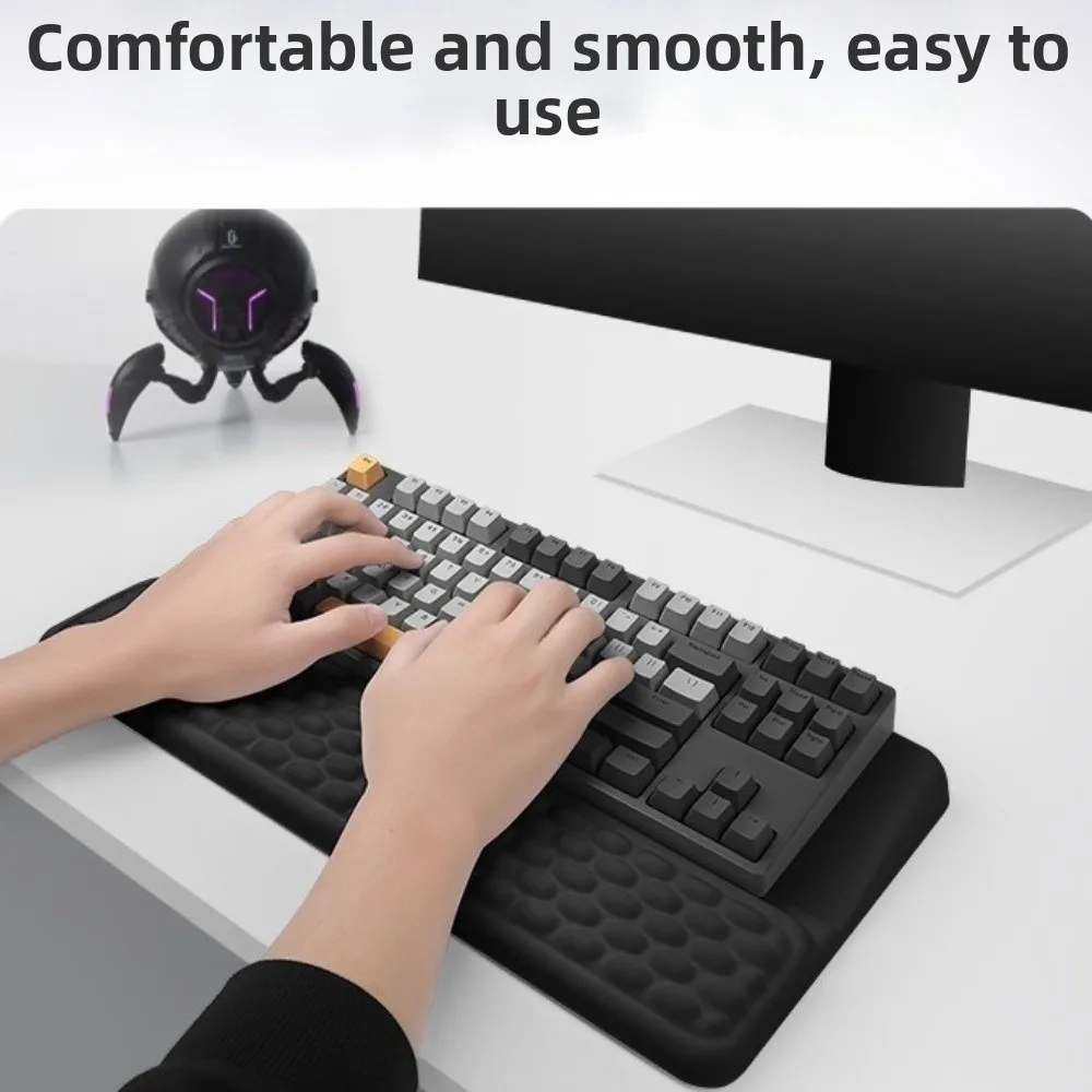 Easy Typing Non-Slip Ergonomic Computer Keyboard Stand Tilted Soft Wrist Pad Elbow Support Durable Keyboard Riser Office