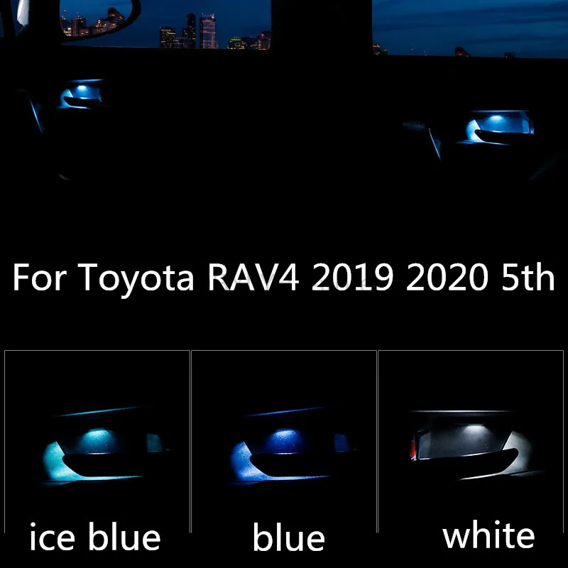 Interior Door Bowl Lamp Refitting Interior Handle Led Atmosphere Lamp Decoration For Toyota RAV4 2019 2020 5th