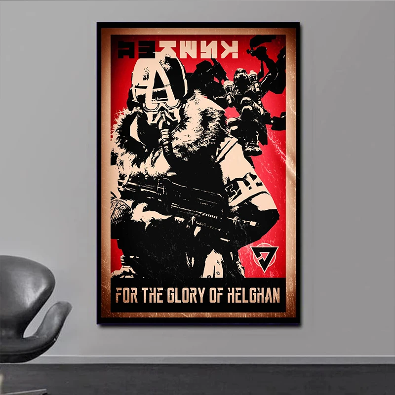 Killzone Propaganda Video Game Poster Print Canvas Painting Vintage Gaming Wall Art Picture Wall Decor for Home Room Decoration