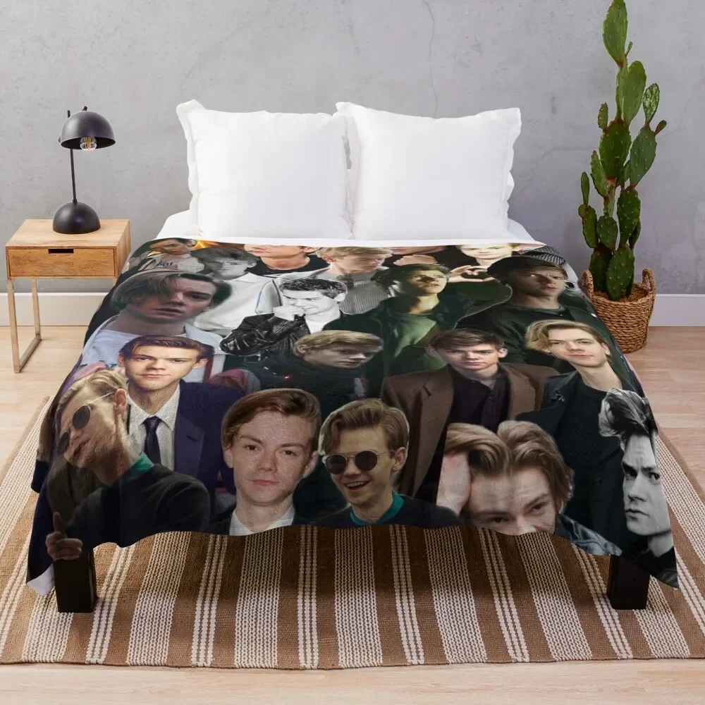 

Thomas Brodie-Sangster Collage Throw Blanket Sofas Baby sofa bed for winter Quilt Blankets