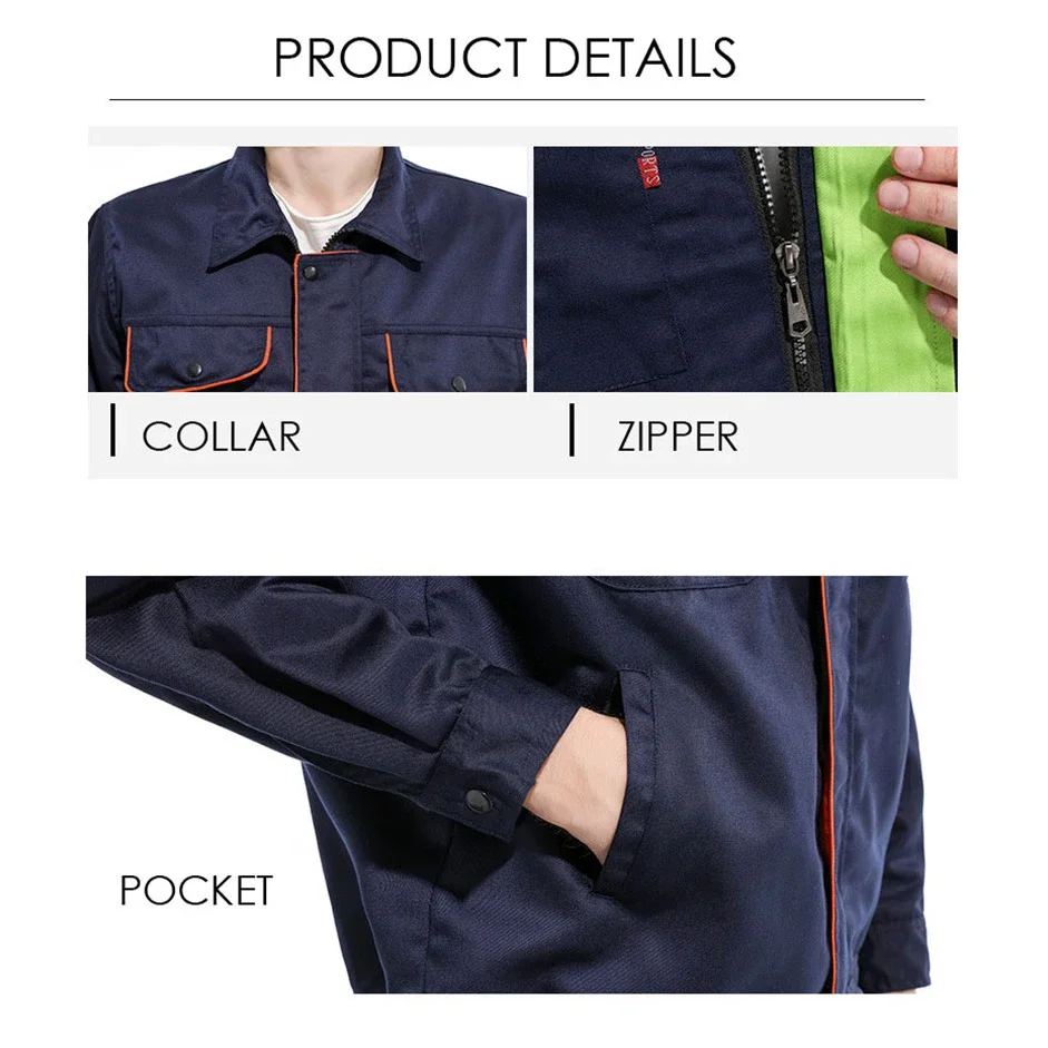 Traje de trabajo de alta calidad para empresa, taller, construcción de fábrica, almacén de logística, Impresión de logotipo de trabajador