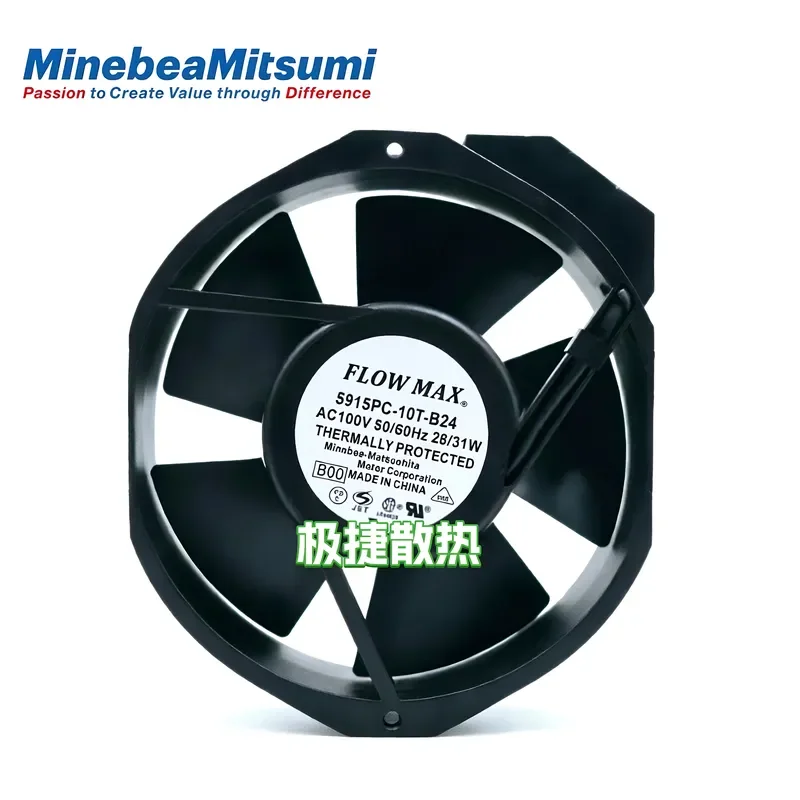 For Original NMB FLOW MAX 5915PC-10T-B24 17238 AC100V 31W Axial Flow Fan
