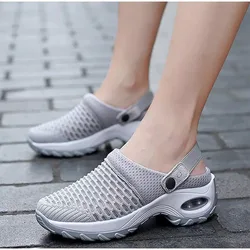 2024 New Summer Baotou After The Empty Net Surface Daily Drag A Slip-on Half Drag Air Cushion Women's Shoes Outside Penetration