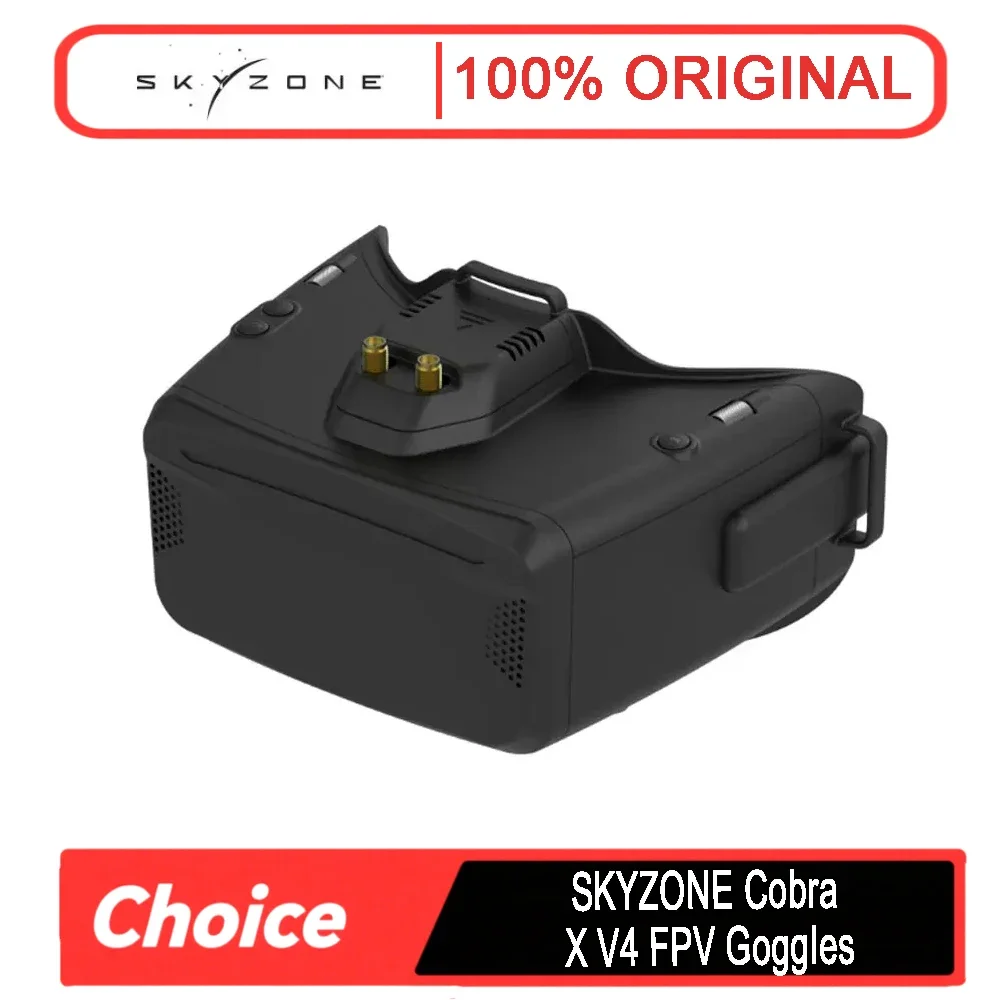 SKYZONE Cobra X V4 FPV Goggles (Helmet) - 1280x720, 5.8G 48CH Receiver, Head Tracker, DVR, HDMI (for RC FPV Drone)