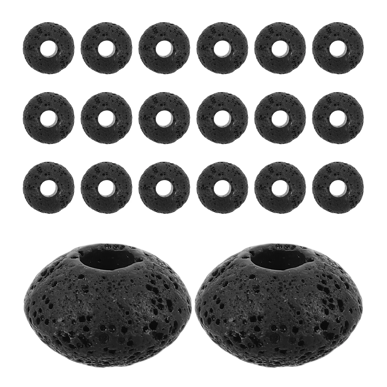

20 Pcs Volcanic Rock Essential Oil Beads Jewelry Aromatherapy Stone DIY Bracelet Creative Diffuser
