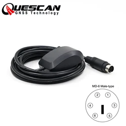 QUESCAN RS232 MD6 PS2 GPS 안테나 수신기 마우스 커넥터 Globalsat BR355S4 BR355N5, NMEA0183, 4800bps 9600bps, 1-10Hz 교체