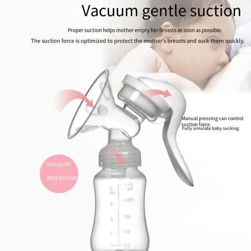 Breast Pump Baby Nipple Manual Suction Milk Pump Feeding Breasts Pumps Milk Bottle Sucking Postpartum Supplies Feeding Bottle