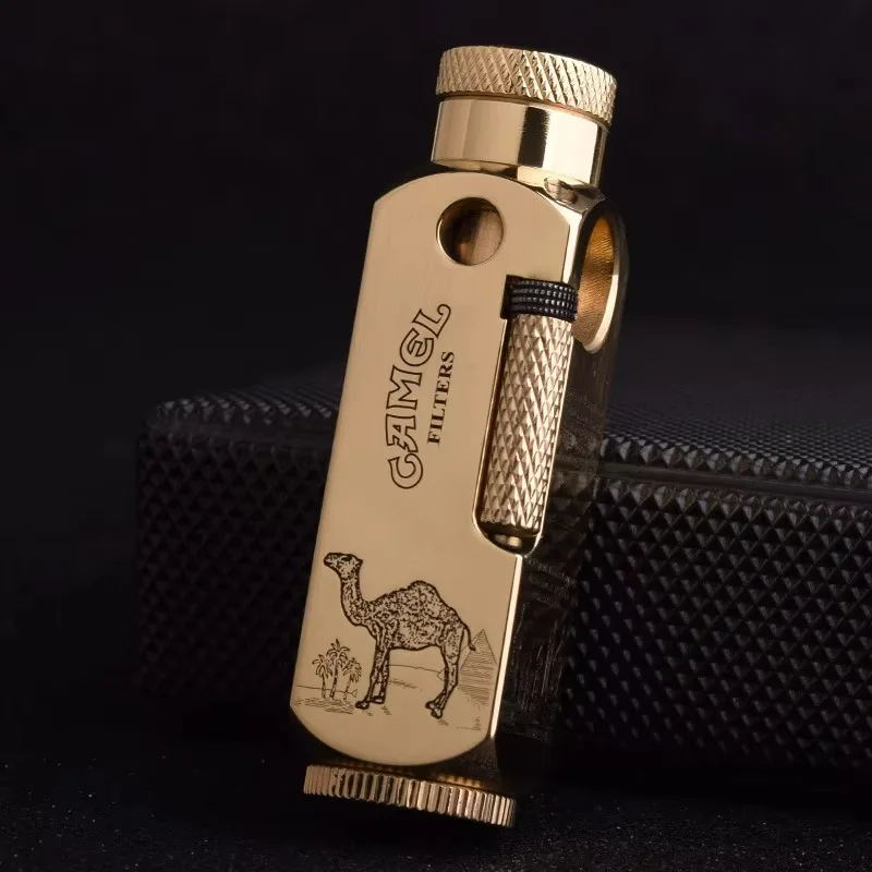 

Brass Flamindo Antique Kerosene Lighter Vintage Collectible Artwork Portable Gift for Men Pipe Lighter