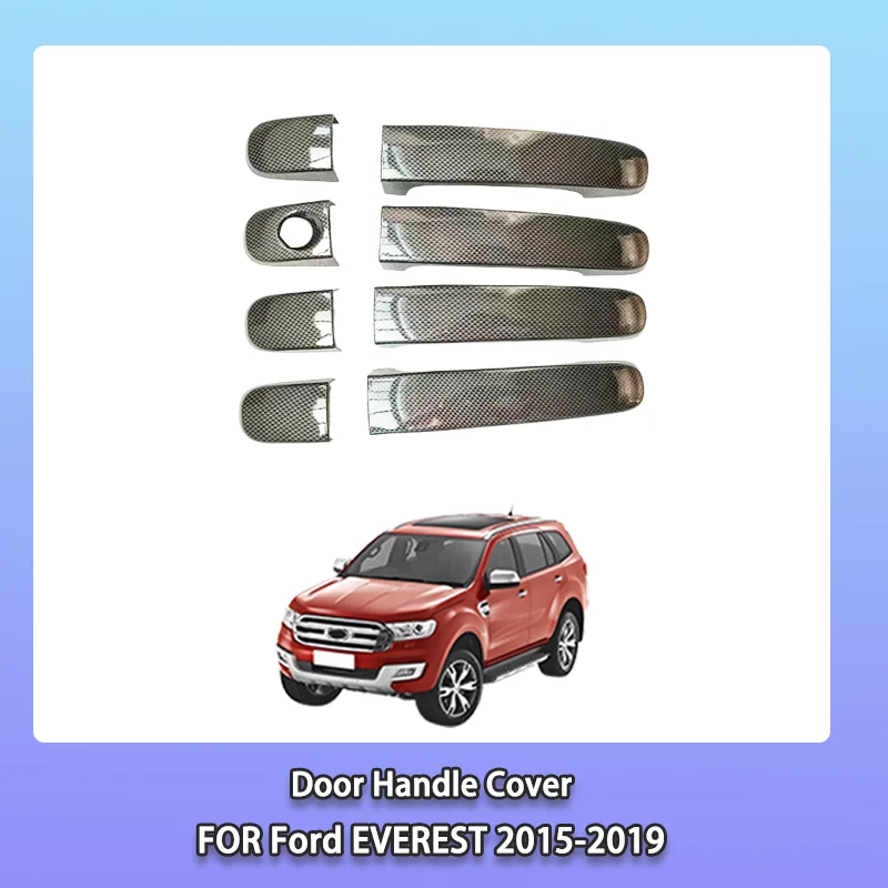 

Авто дверная ручка для Ford Everest 2015-2019, защитная крышка дверной ручки, аксессуары карбонового цвета
