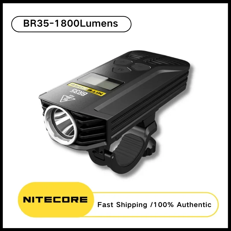 NITECORE BR35 Bicycle Light 1800 lumen Rechargeable OLED Display Built-in battery Near Dual Distance Beam Cycling Light