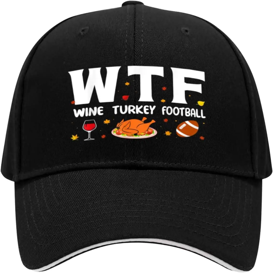 Funny Thanksgiving Football Turkey Nap Repeat Autumn Humor Baseball Cap Retro Adjustable Sun Dad Gift Hats for Men Women
