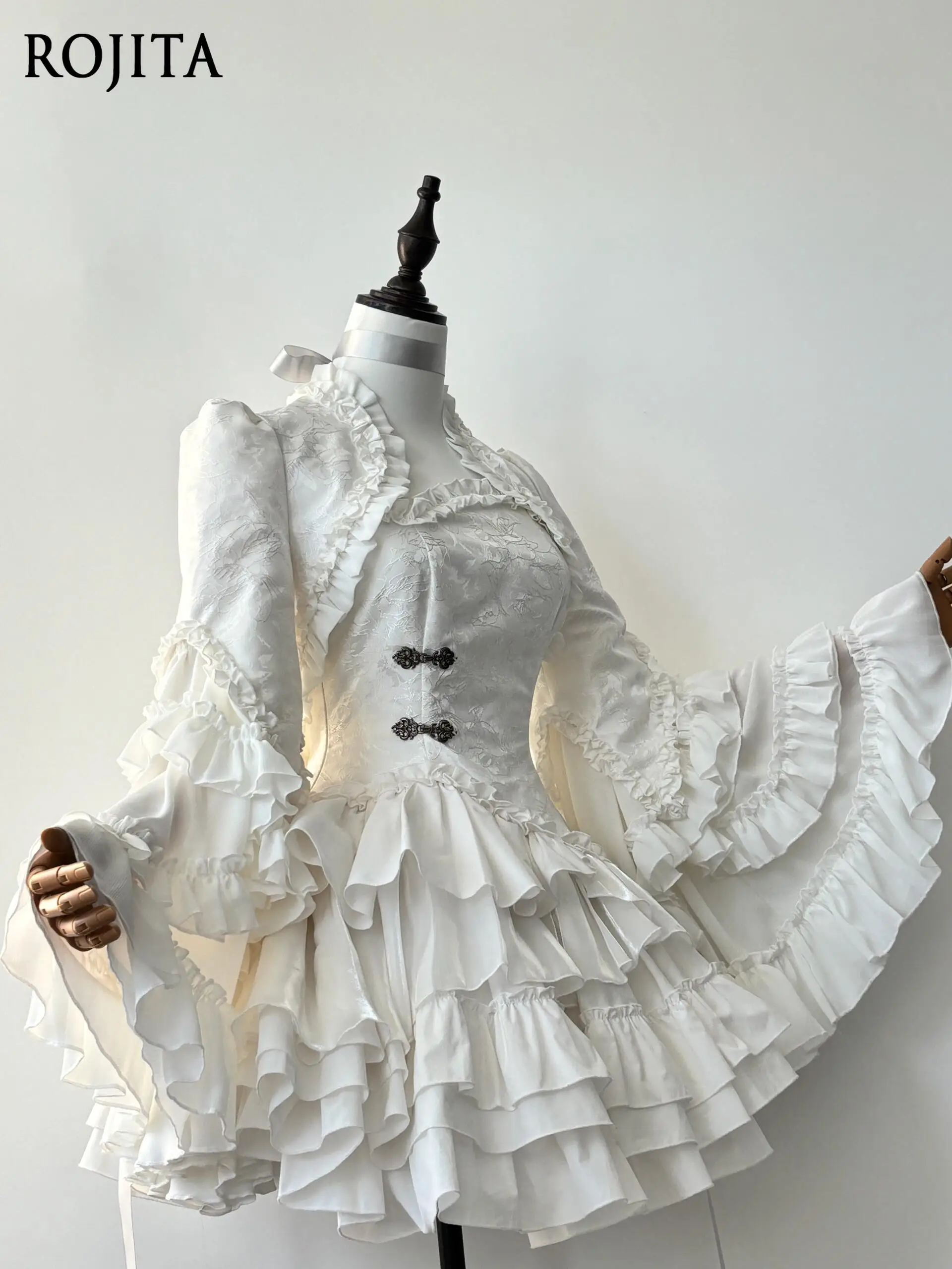 

Lolita Dark Gothic Style Lolita Outerwear Princess Sleeve Top Women Black and White Shirt Vest Halloween Coat Top