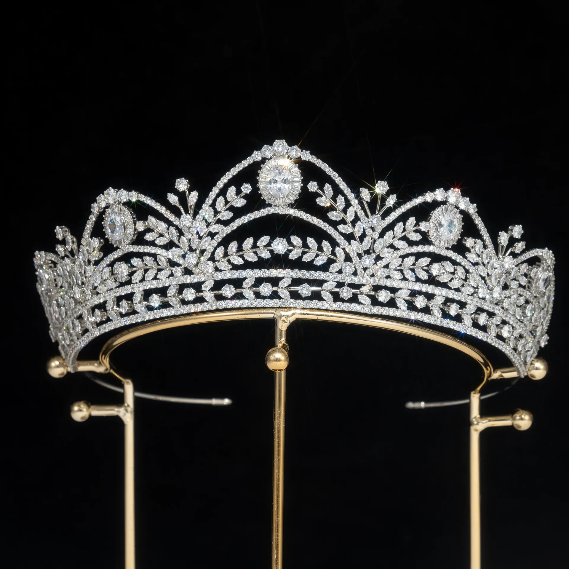 

Cubic Zirconia Queen Crowns For Women Bride Princess Bridal Tiara Crown For Wedding Headdress Pageant Diadem Prom Hair Jewelry