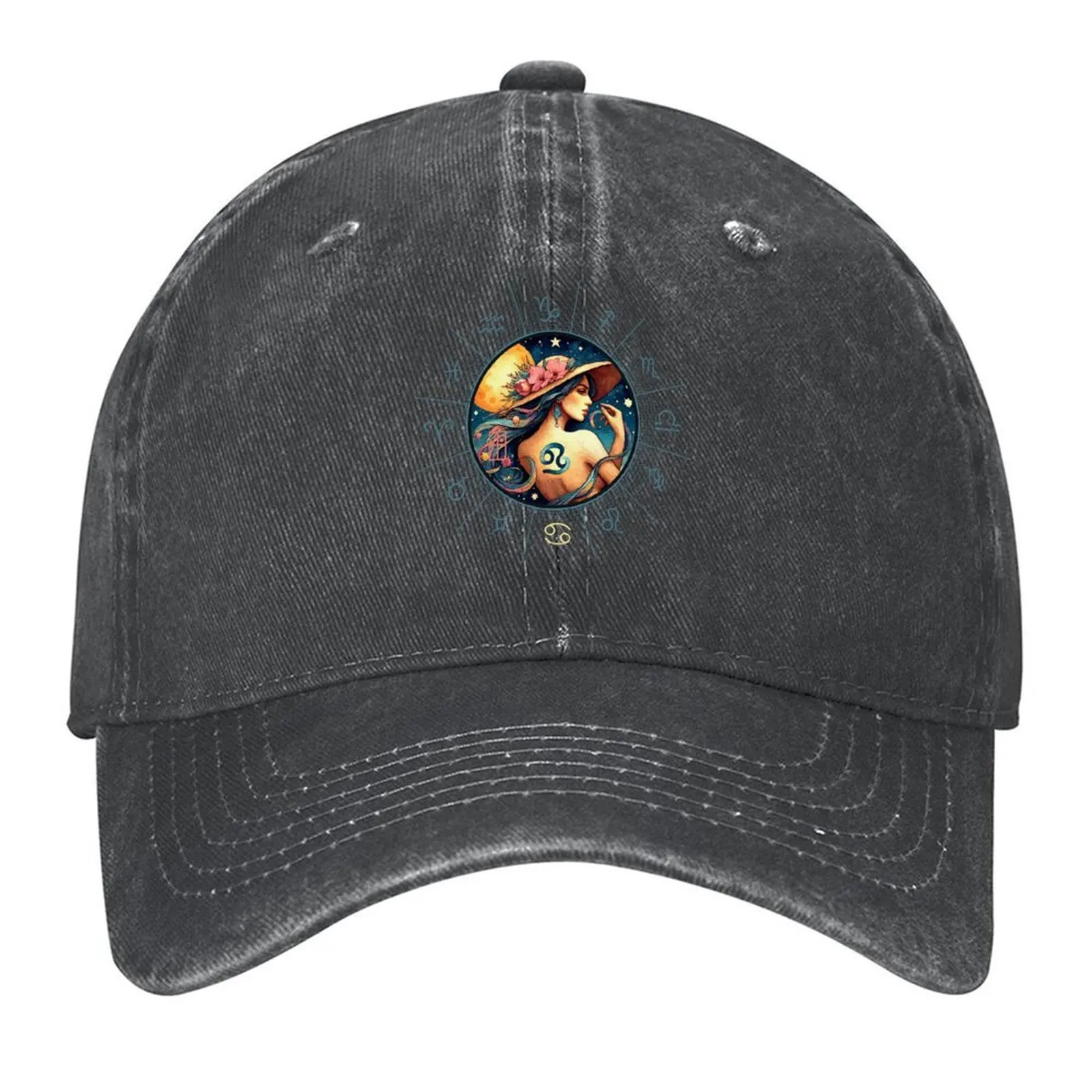 

ZODIAC Cancer - Astrological CANCER - CANCER - ZODIAC sign Van Gogh style 6 Baseball Cap summer hat Girl Men's